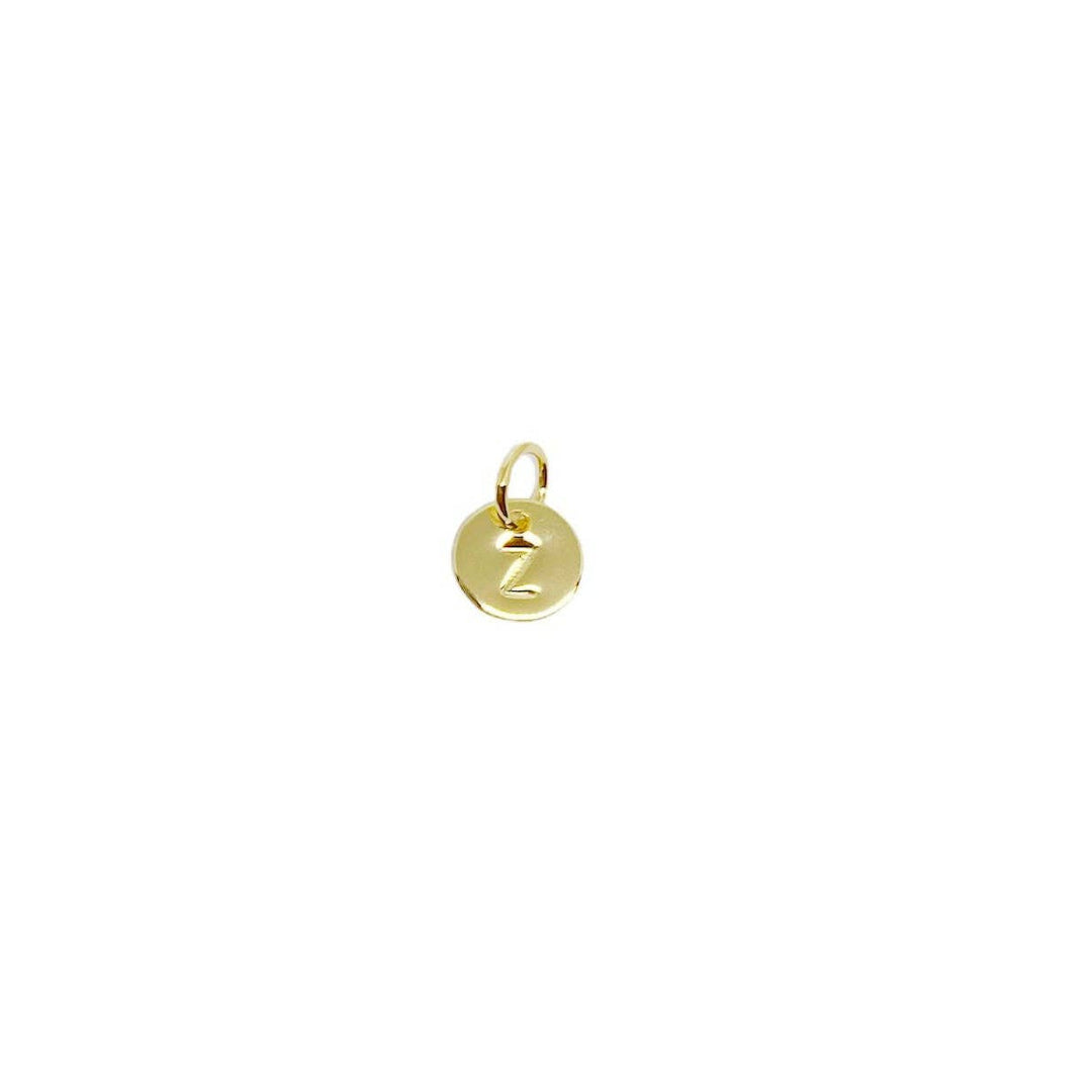 GoldFi - Stamped Tiny Initial Letter Charm in 18k Gold Filled Complete Alphabet
