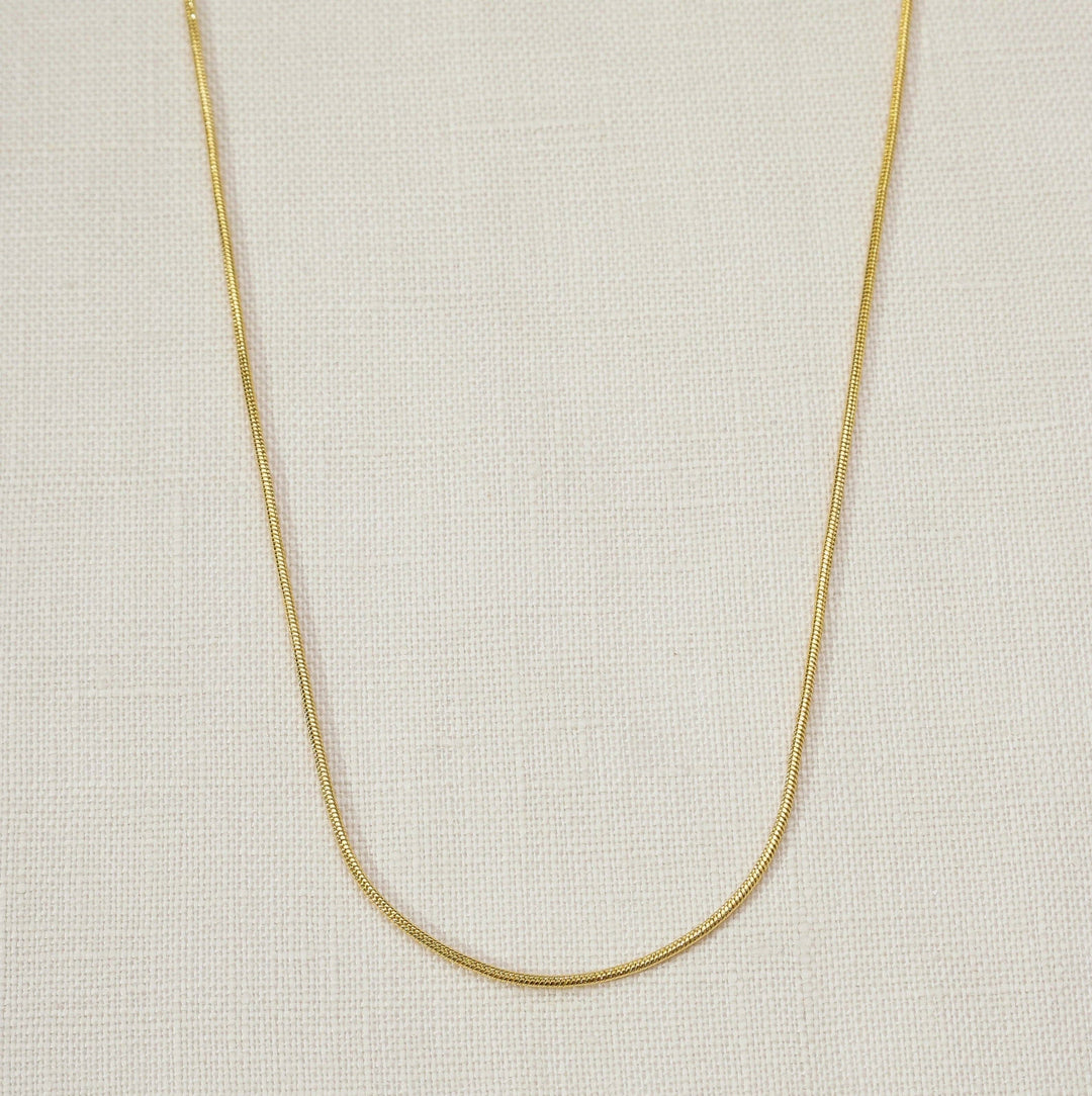 18k Gold Filled 1.2 mm Round Snake Chain Necklace
