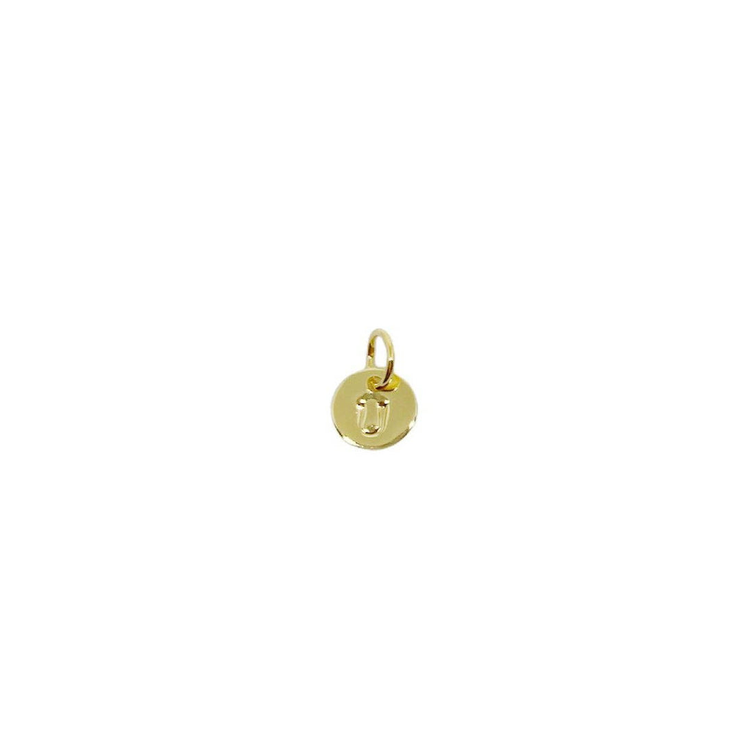 GoldFi - Stamped Tiny Initial Letter Charm in 18k Gold Filled Complete Alphabet