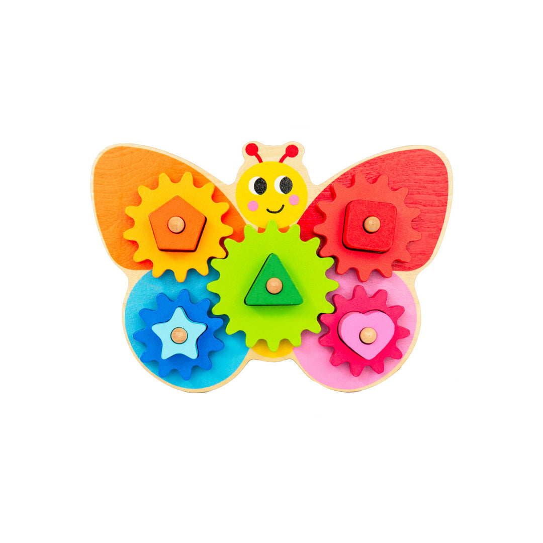 Butterfly Gear Game Wooden Toy for Toddlers
