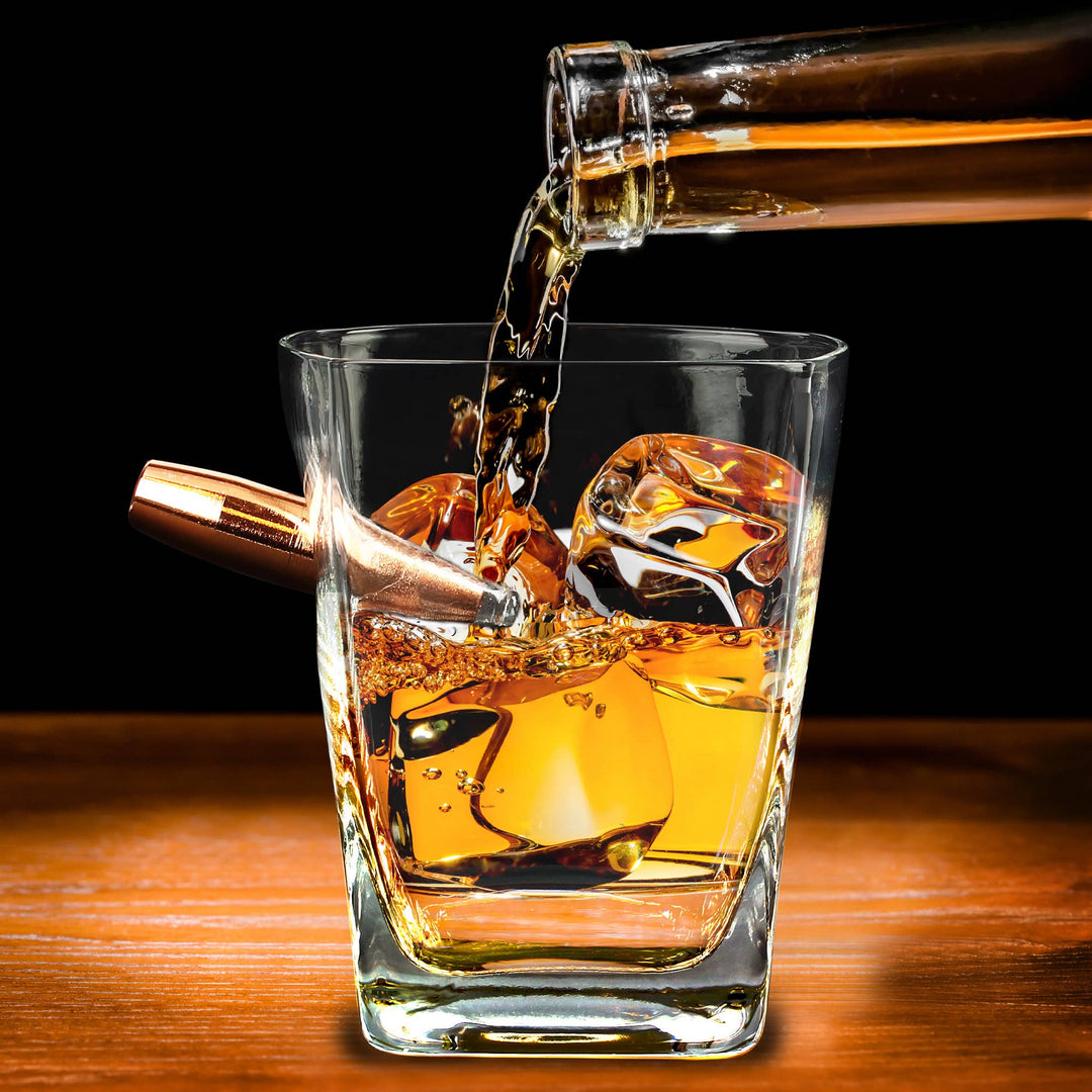 CALIBER GOURMET / CAMPCO - Last Man Standing Whiskey Glass w/ Bullet