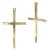 Gold Filled Yellow No Bail Flat Plain Cross Charms