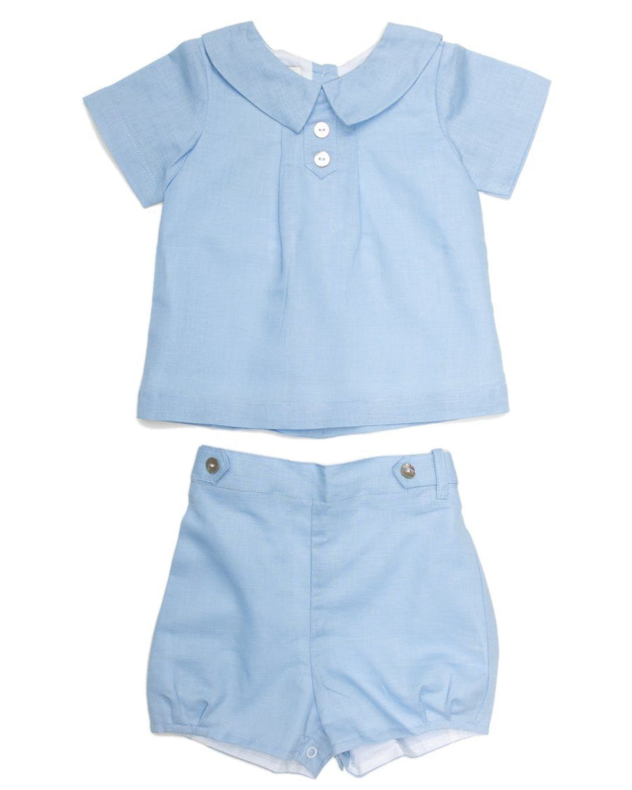 Joseph Blue Linen Short Set