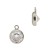 Sterling Silver White 6mm Round Bezel Set Cubic Zirconia Pendant