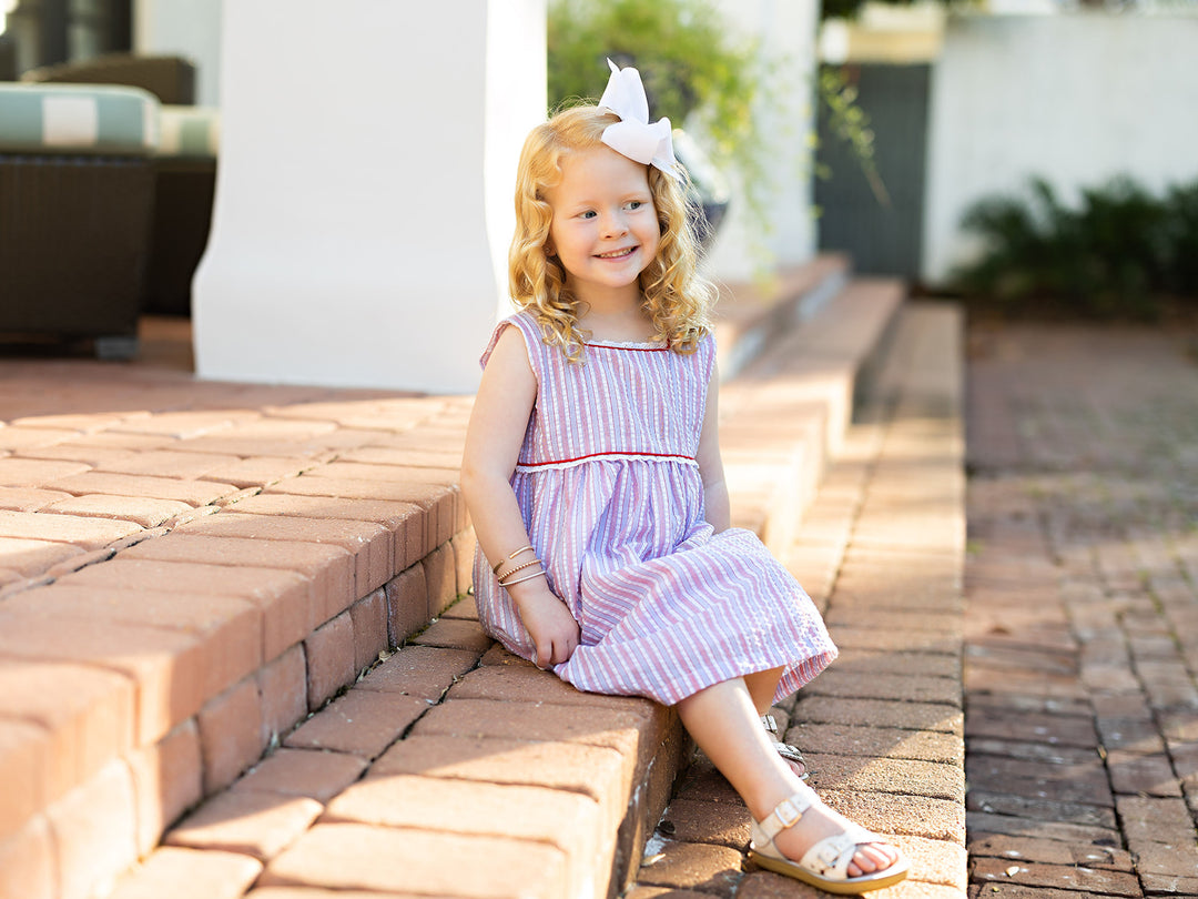 Darby RWB Striped Dress