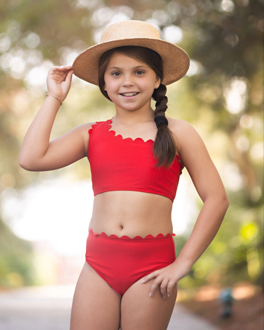 Bahama Red Scallop Two-Piece Swimsuit