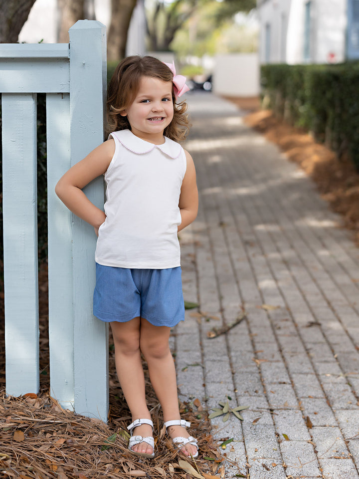 Laura Chambray Twill Shorts