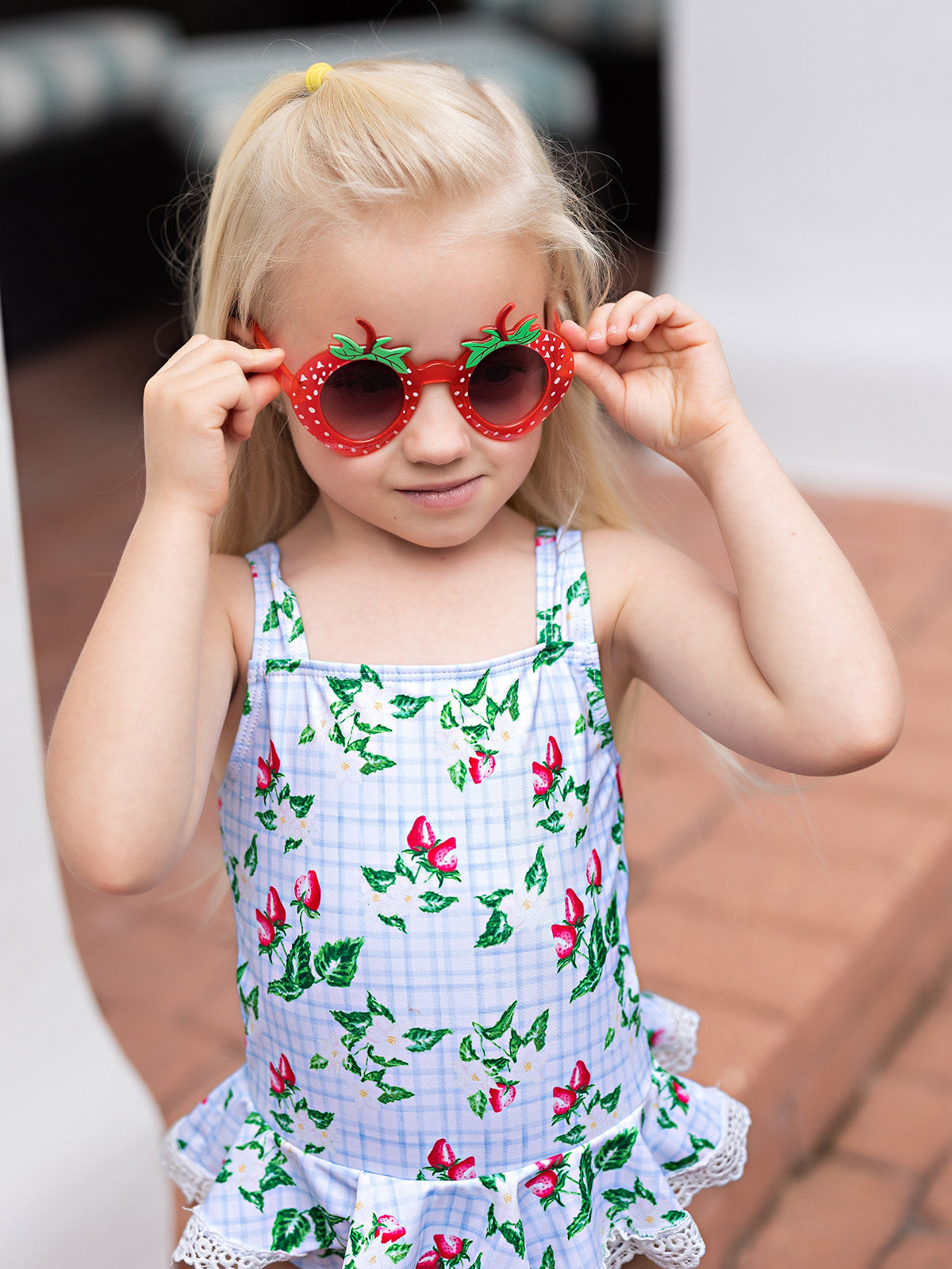 Hello Happiness Pink N' Blue Tween Two-Piece Swimsuit – The Oaks Apparel Co.