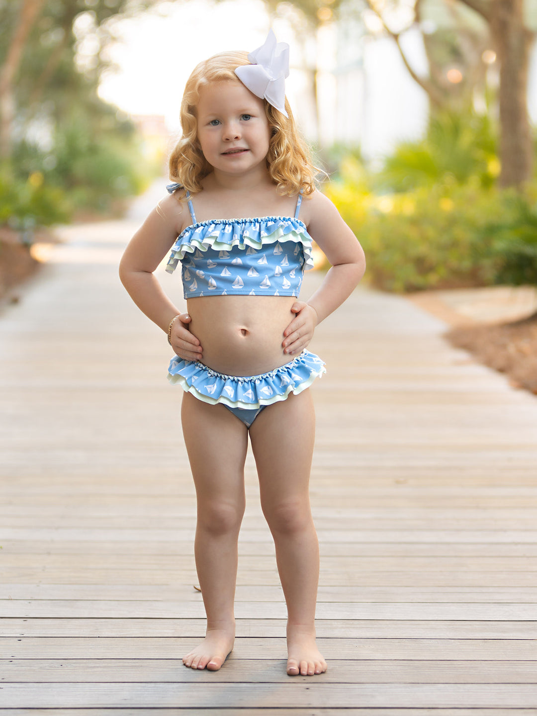 Sea Grove Blue Sails Two-Piece Swimsuit