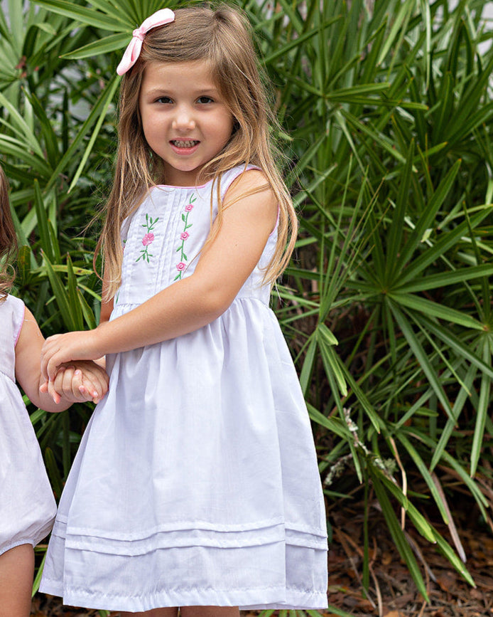 Naomi White Rosebud Dress