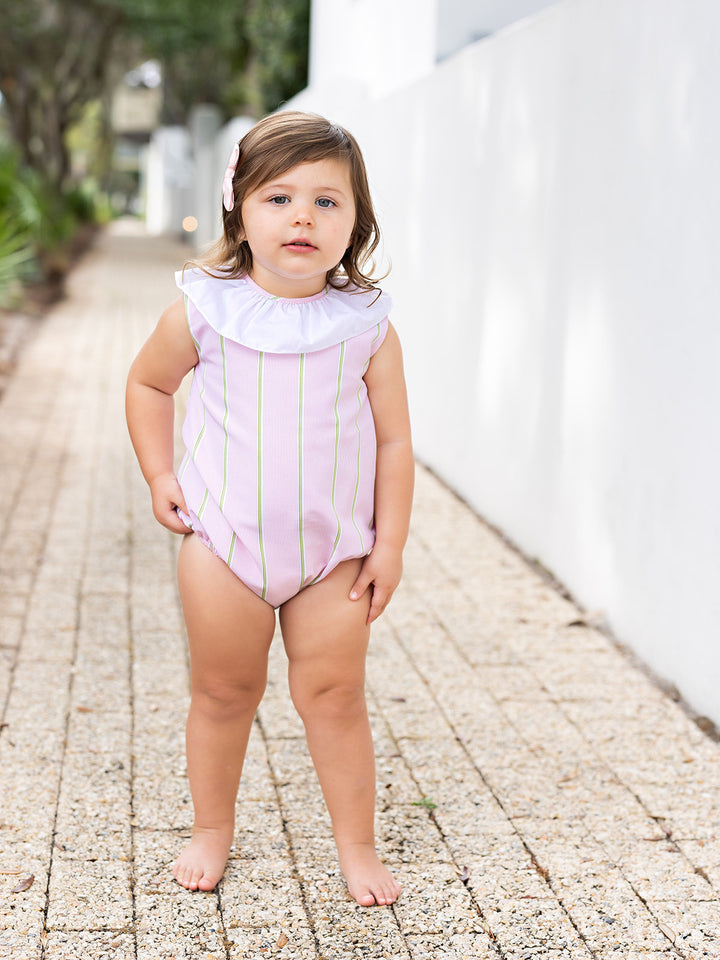 Tess Pink Striped Bubble