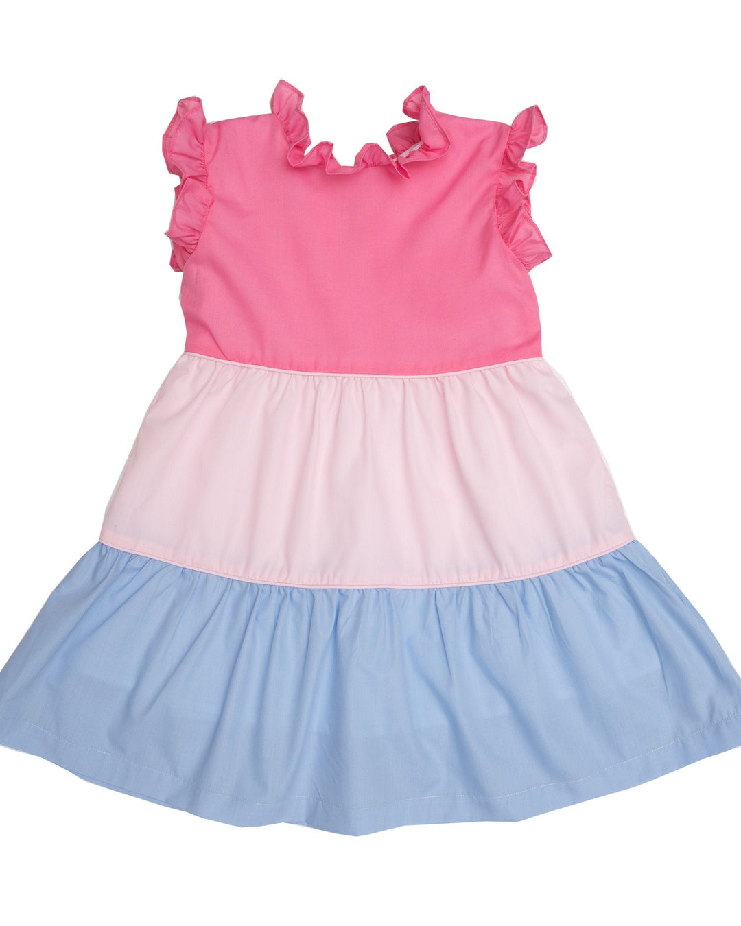 Valeria Mom Pink Blue Tiered Dress