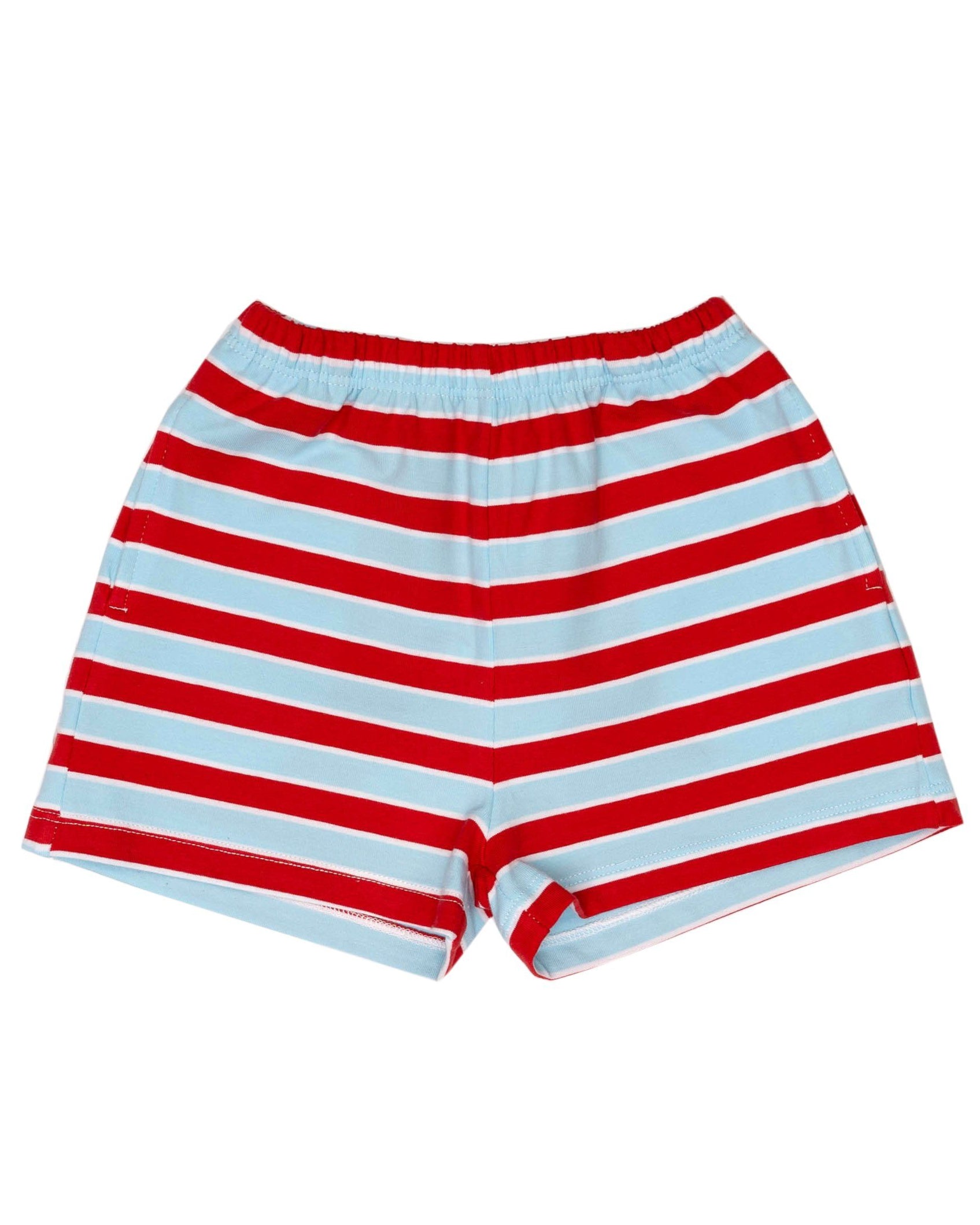 Red Blue Stripe Short The Oaks Apparel Co