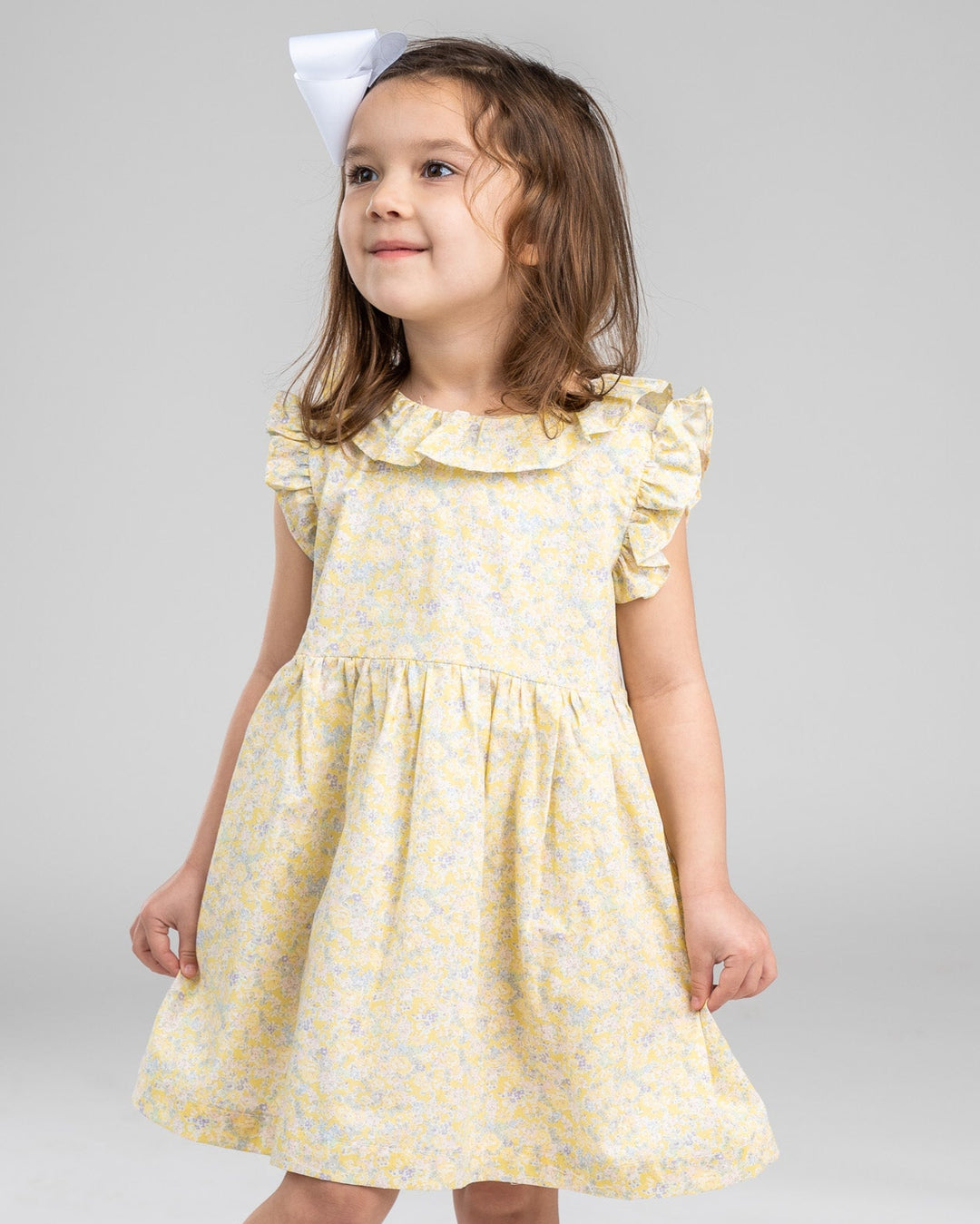 Macy Yellow Floral Dress