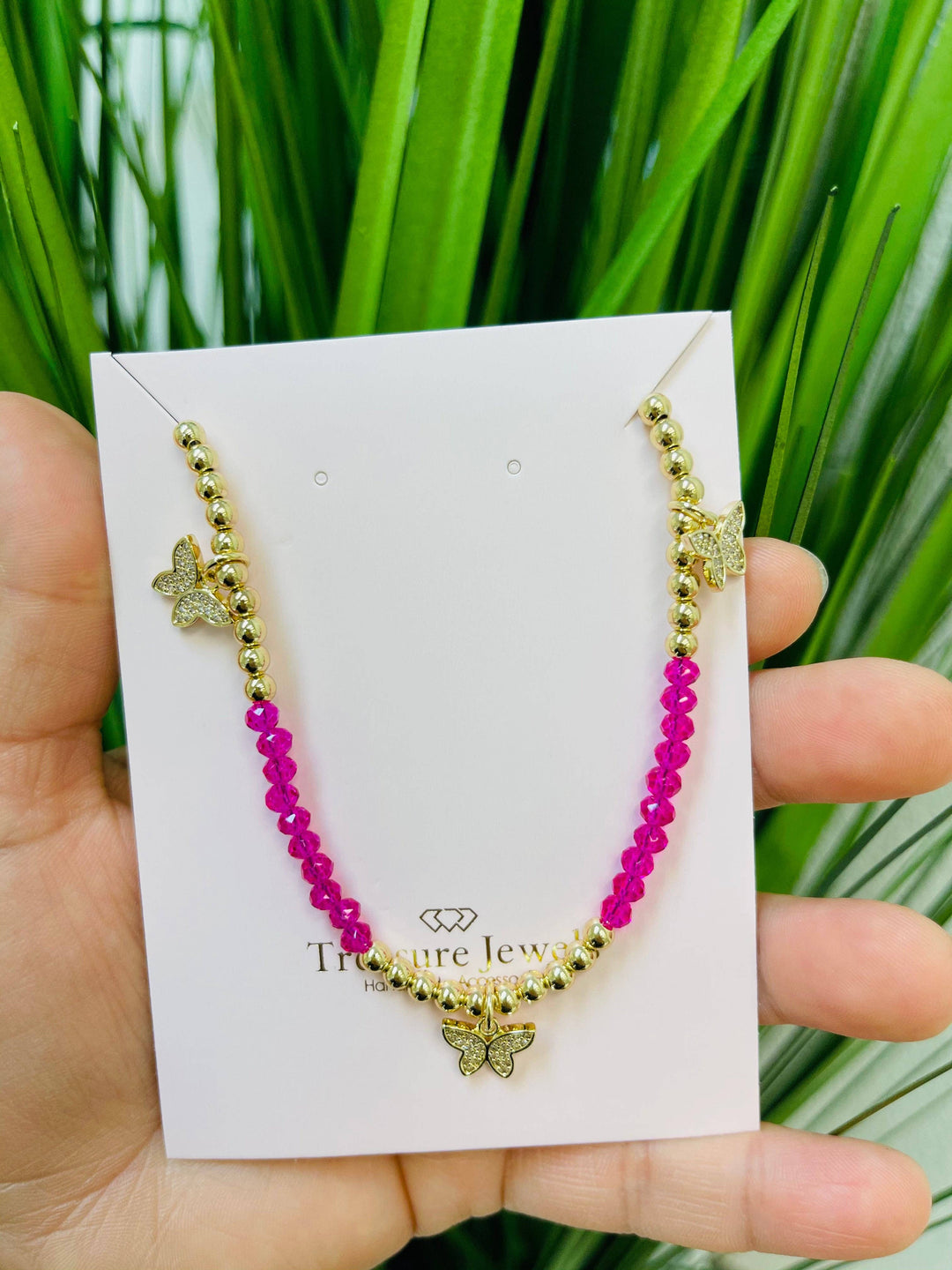 Treasure Jewels Inc. - Butterfly Pink Necklace