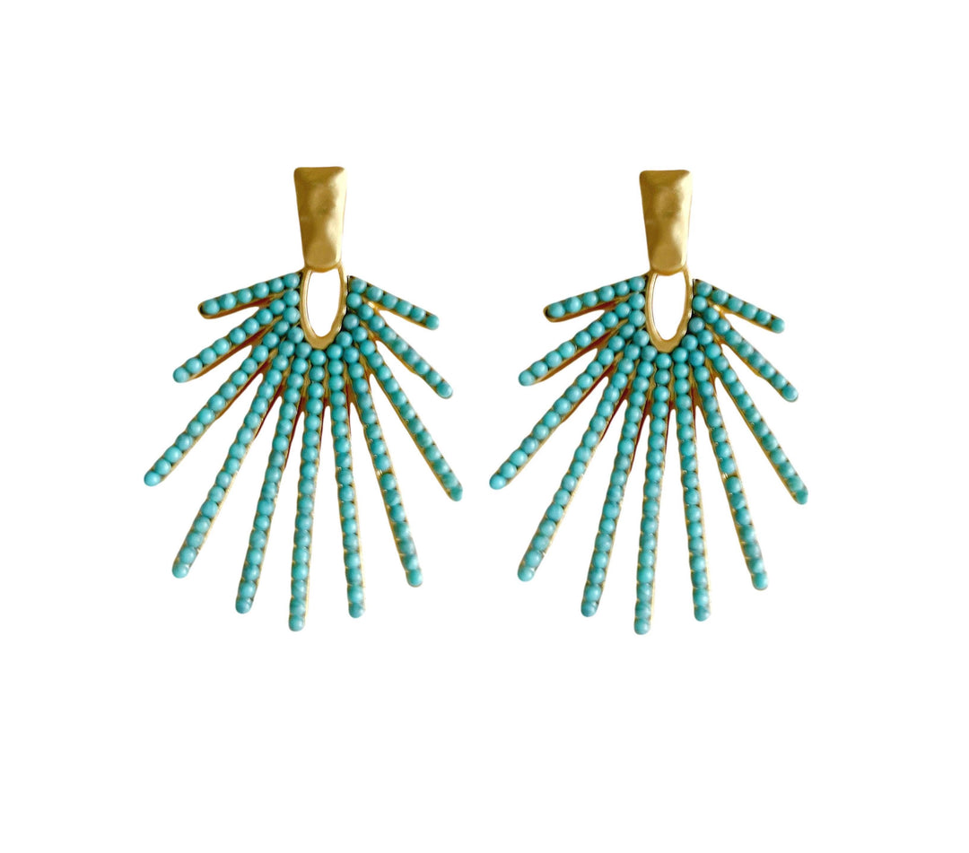 St Armands Designs of Sarasota - Turquoise Sunburst Drops