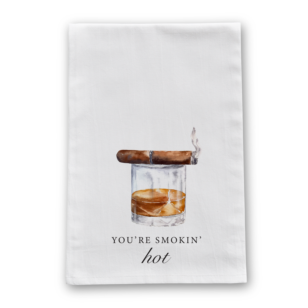 Barrel Down South - You're Smokin' Hot Bourbon Tea Towel