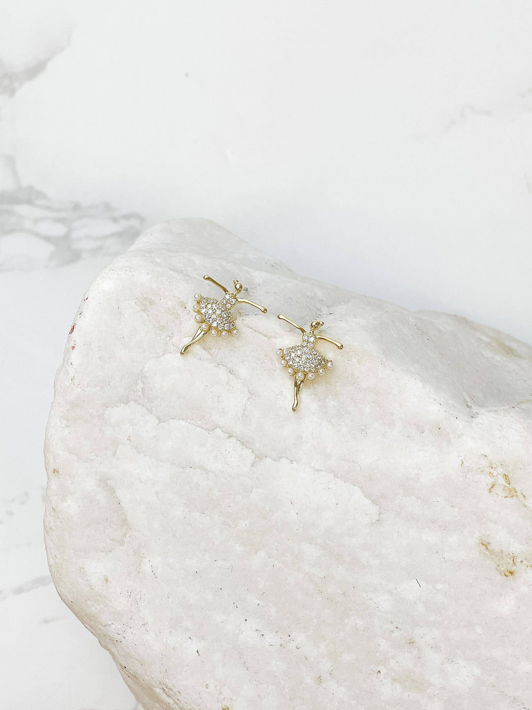 Pearl Ballerina Stud Earrings
