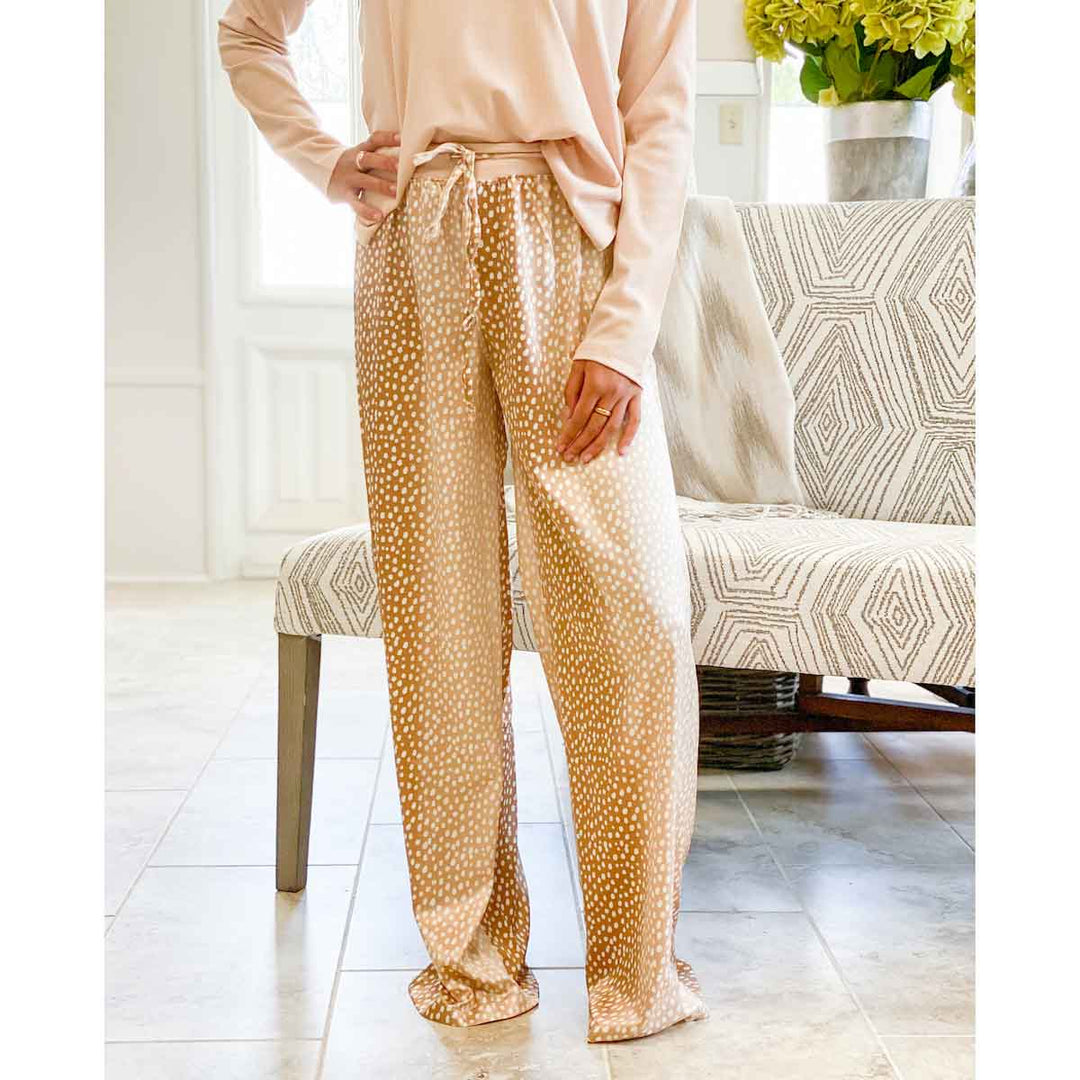 Fawn Slumber Pants Camel/White -Asst.
