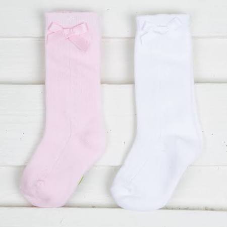 Jefferies Socks Pointelle Bow Knee High Socks: Style 1650