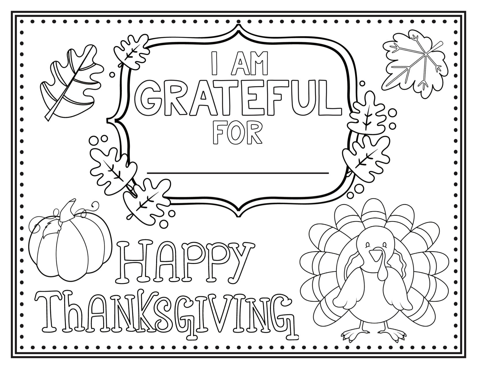 Thanksgiving Coloring Contest – The Oaks Apparel Co.