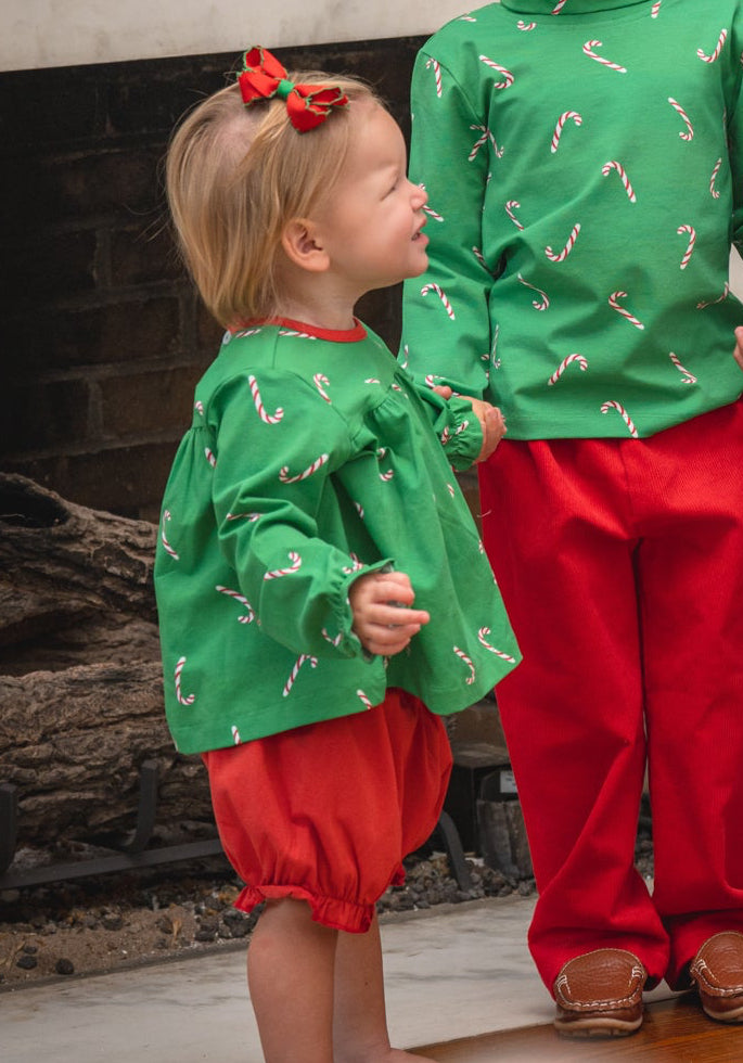 Ava Candy Cane Lane Bloomer Set