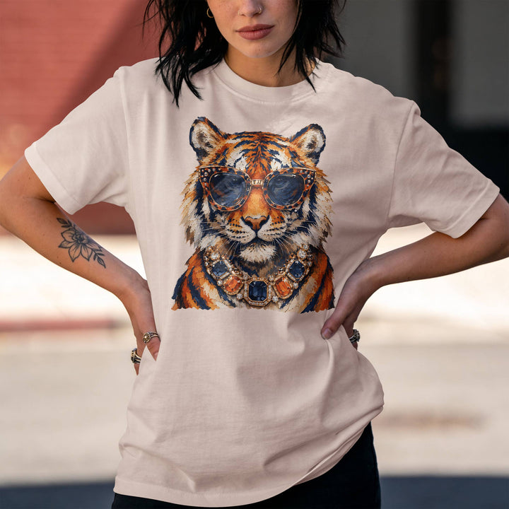 Rainwater Designs - Glam Tiger Game Day Tee | Comfort Colors® Ivory: M