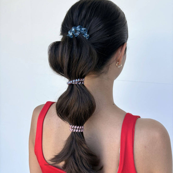TELETIES - Spiral Hair Coils | Small | Freedom to Sparkle Hair Ties