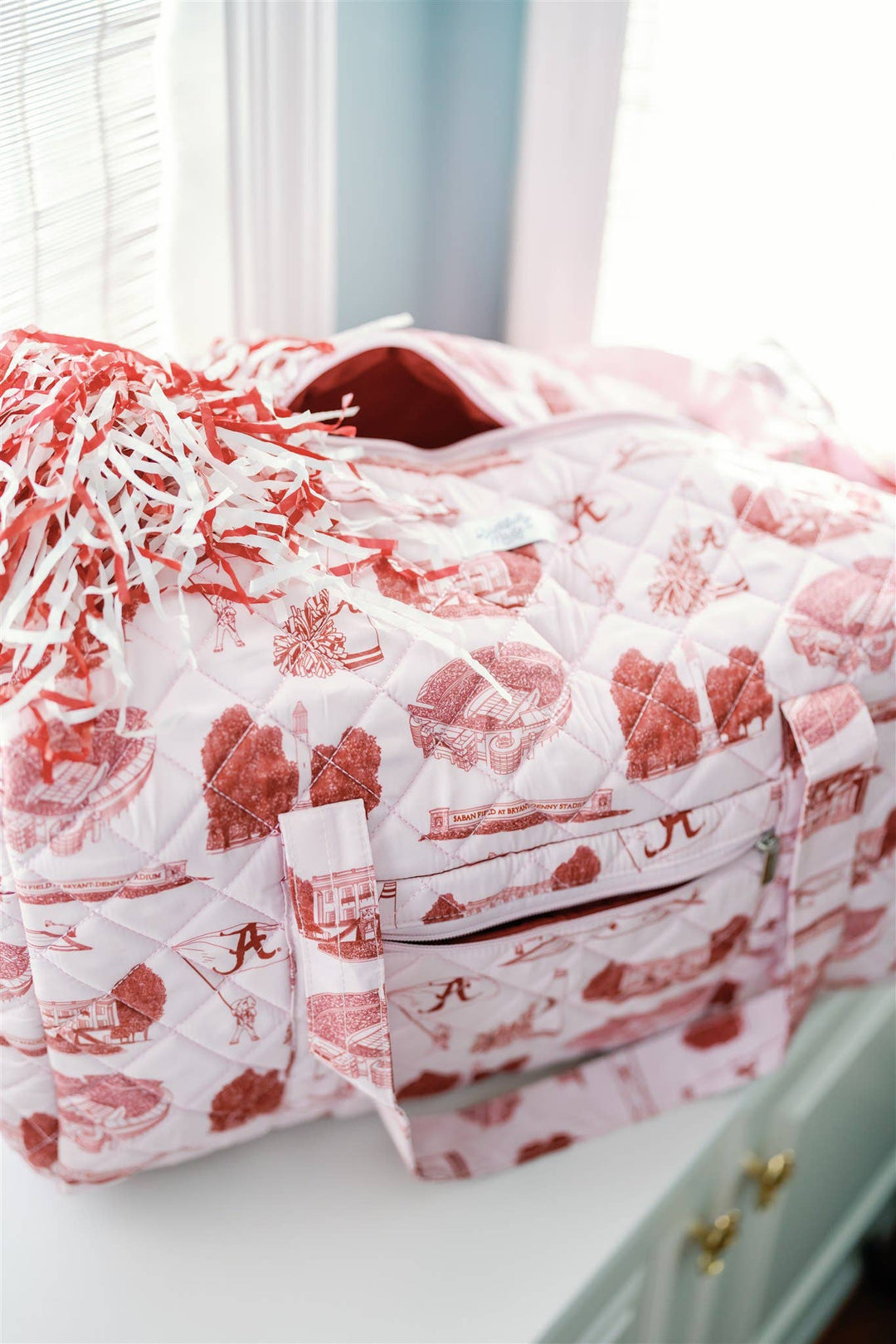 Gracefully Made Art - Licensed University of Alabama Quilted Duffle