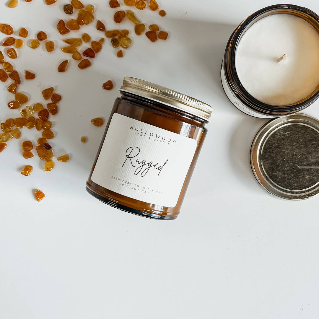 Hollowood Home and Candle - RUGGED | MEN’S COLLECTION: 8 OZ