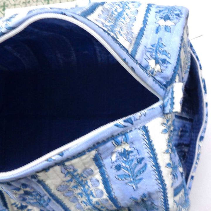 Ayras World - Trellis Blue Booti Duffle Bag/Weekend Bag/Travel Bag/Gym Bag