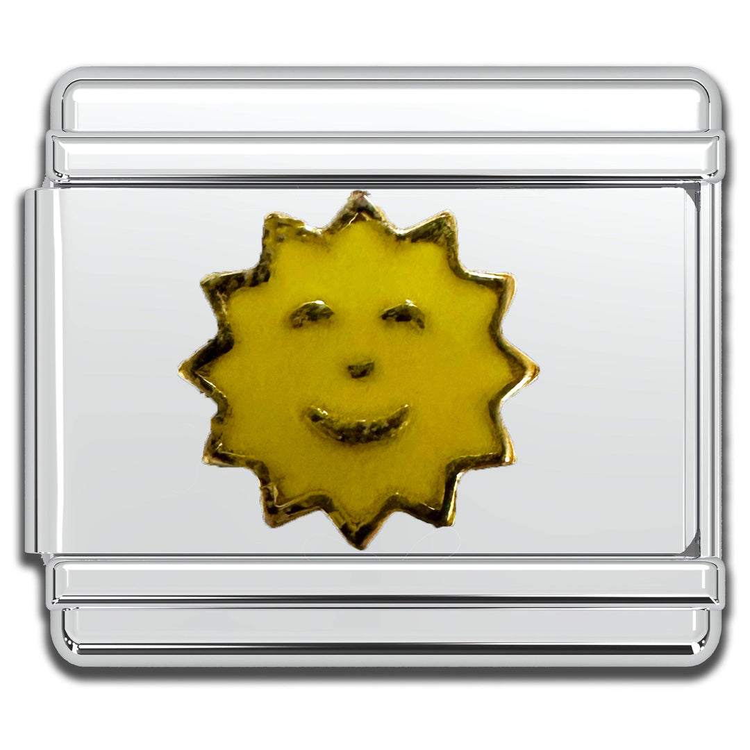 Natalia - Italian Bracelet Charm - Yellow Sun Links