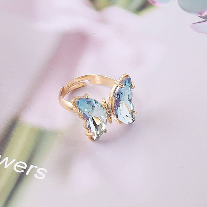MKS America - Creative Gradient Butterfly Ring: Purple_2 / M