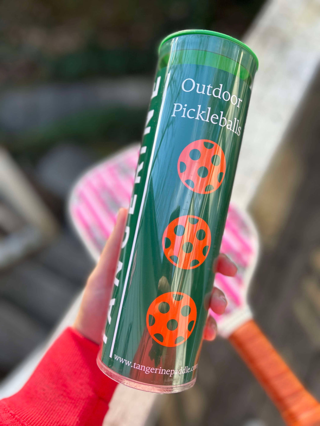 Tangerine - 3 Pack Container of Pickleballs