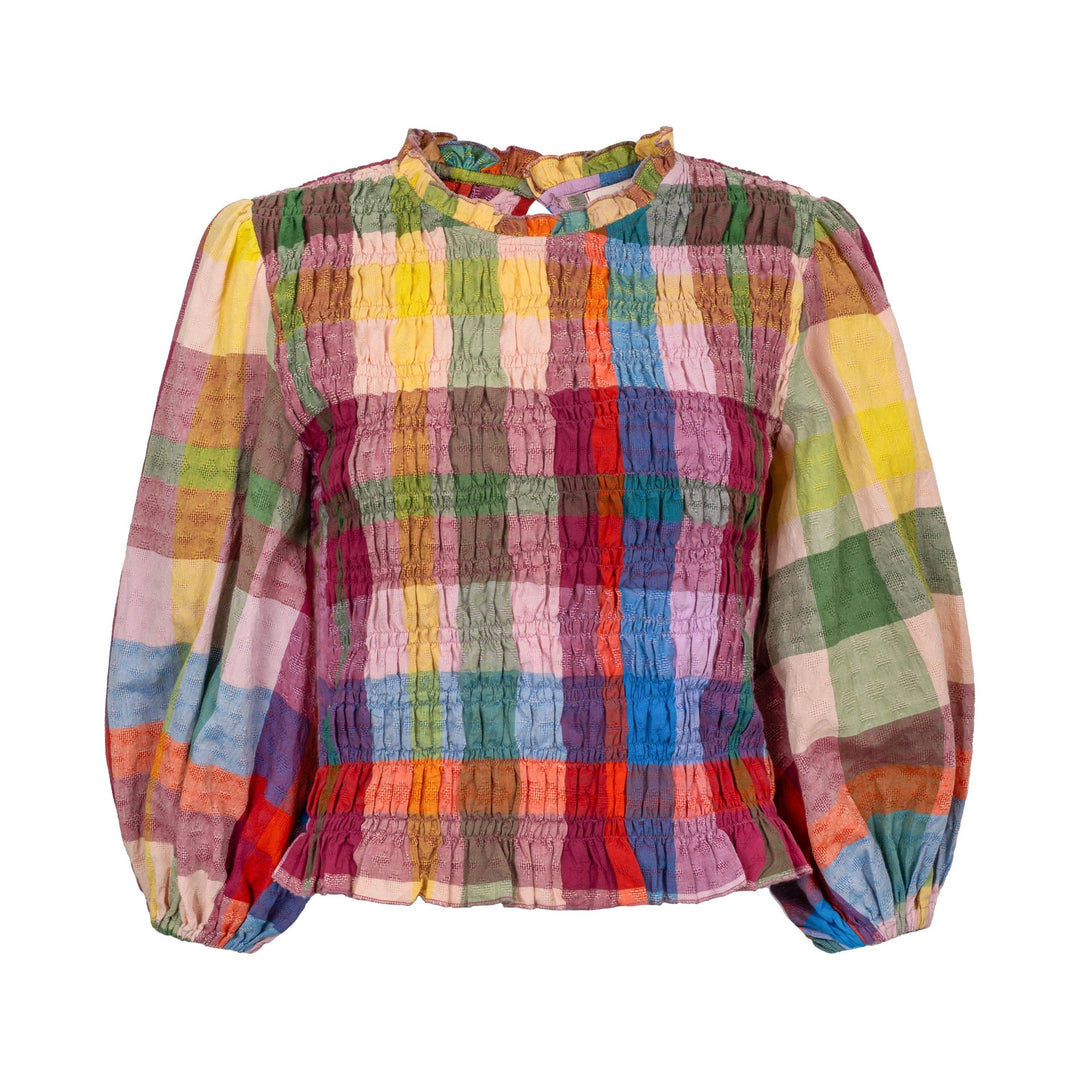 Sunshine Tienda - Harbor Plaid Hali Top: M