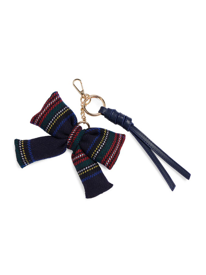 Plaid Bow Bag Charm/Key Ring