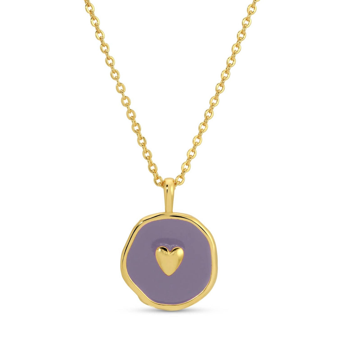 Splendid Iris - Tiny Heart Necklace: White