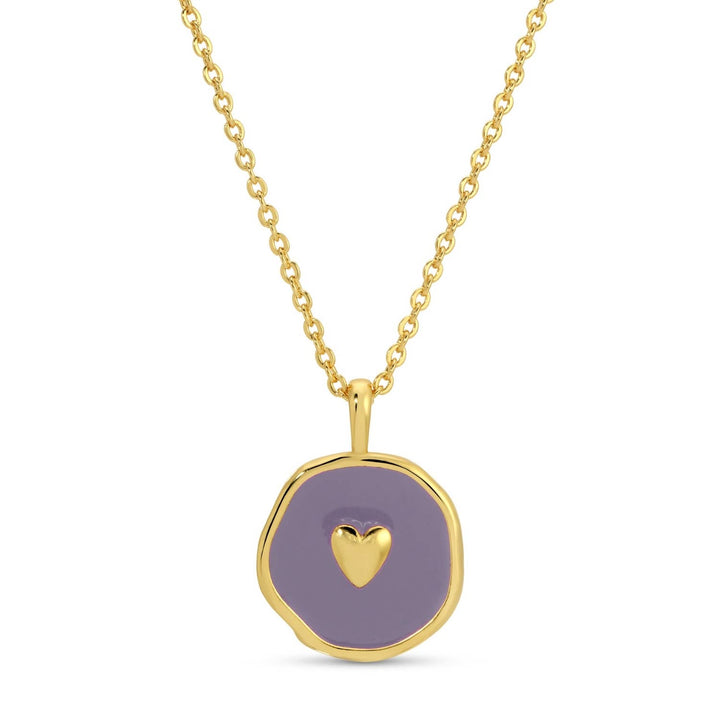 Splendid Iris - Tiny Heart Necklace: White