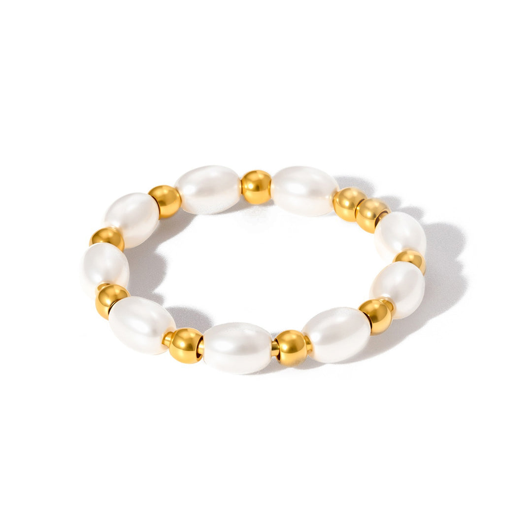 Gold Delightful Pearl Ring