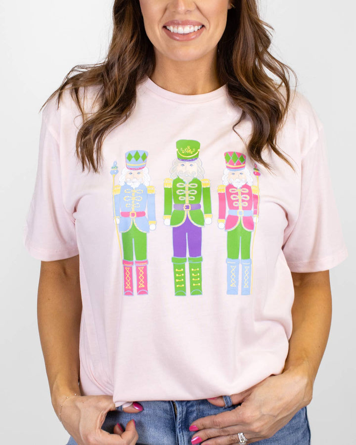 The Royal Standard - Candy Nutcracker Crew Neck T-Shirt   XLight Pink/Multi   -Asst.: Small