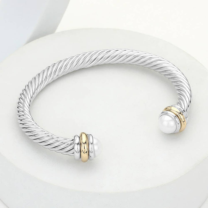 Sensibling Corp. - Stone Tip Twisted Rope Cuff Bracelet
: GD-CRM