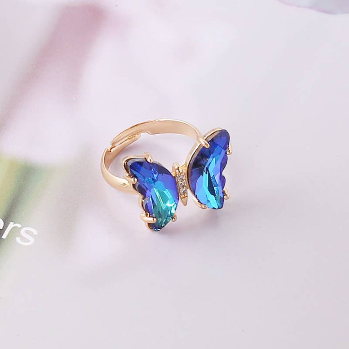 MKS America - Creative Gradient Butterfly Ring: Purple_2 / M