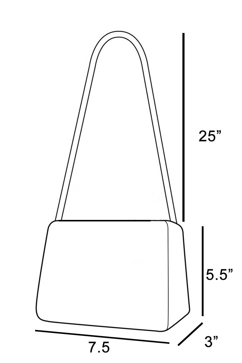 Anarchy Street - Transparent Rectangle Stud Trim Chain Bag: PN