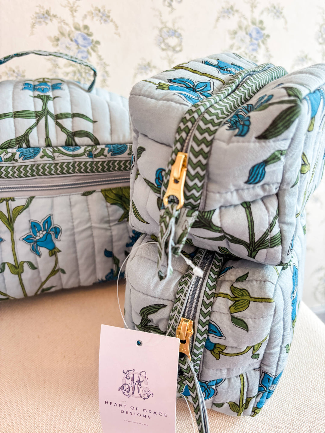 Heart of Grace - Iris Luxe | Quilted Cosmetic Bag