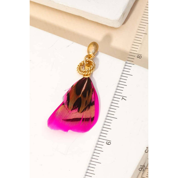 Anarchy Street - Unique Feather Drop Earrings: BK