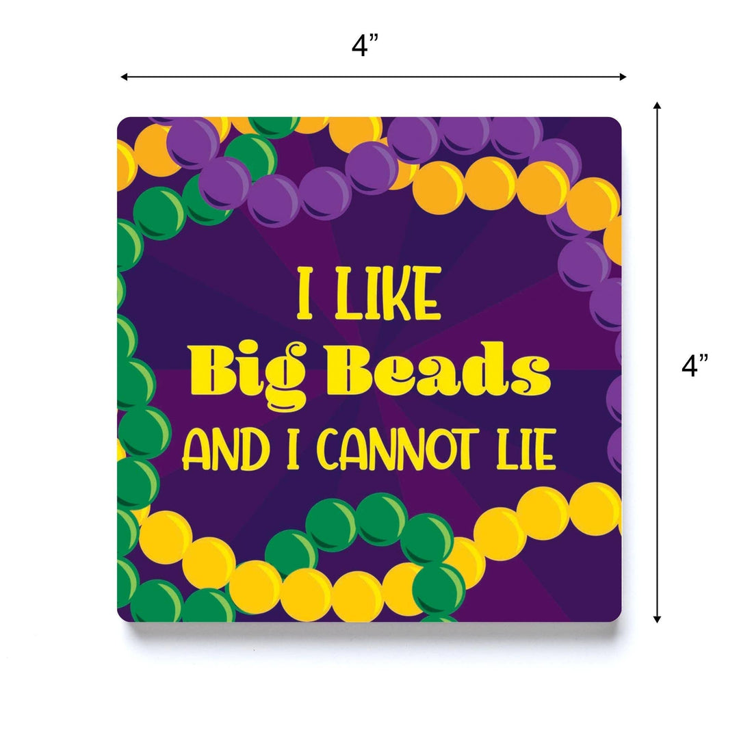 Clairmont & Co - Coaster, Mardi Gras Decor, Mardi Gras Beads