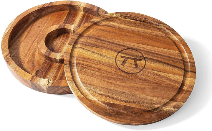 Fox Run Brands - Outset 3-in-1 Acacia Wood Salt Rimmer,Cutting Board,Storage