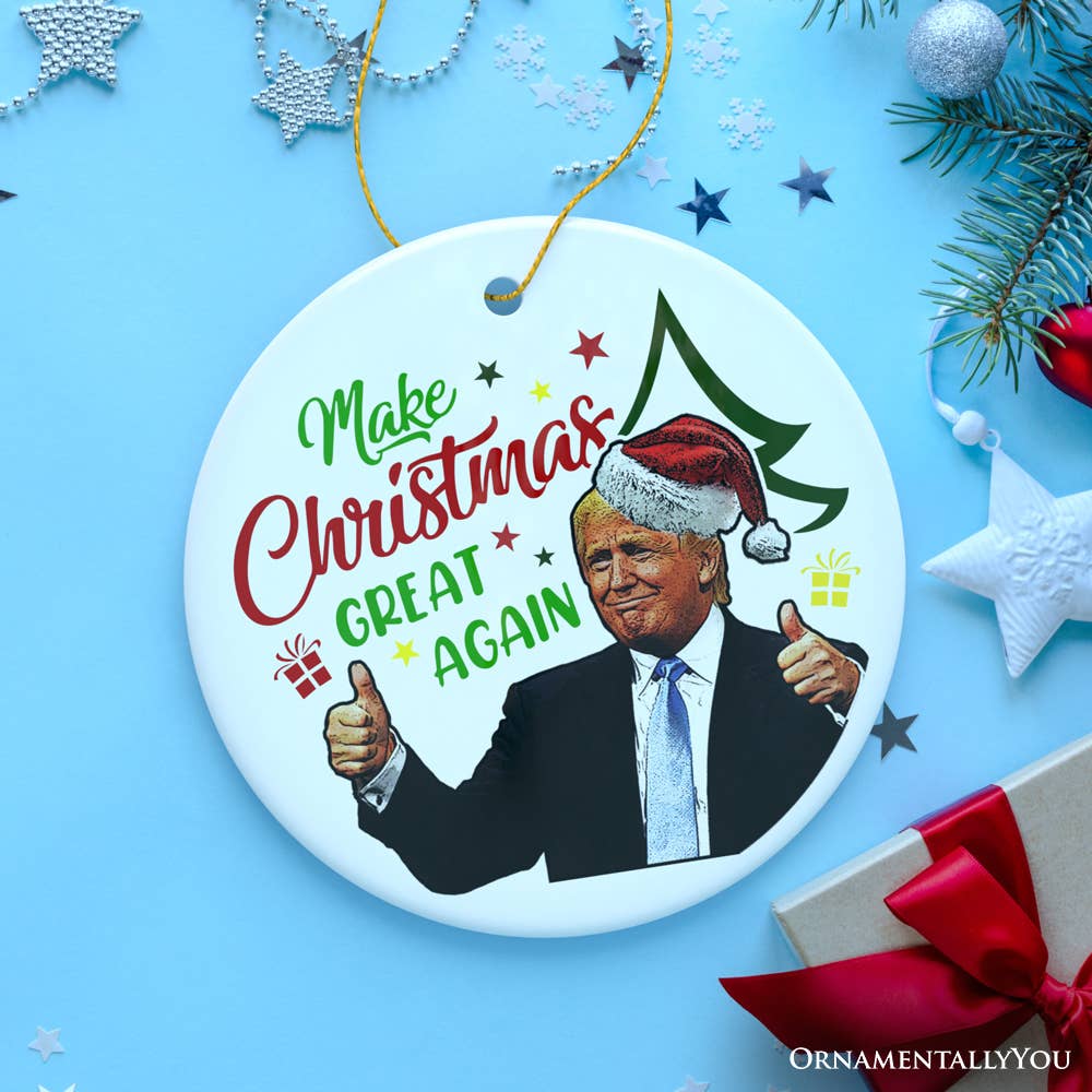 OrnamentallyYou - Donald Trump Make Christmas Great Again Ornament