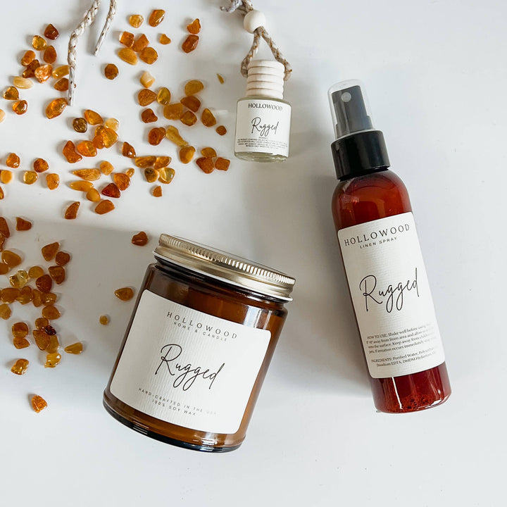Hollowood Home and Candle - RUGGED | MEN’S COLLECTION: 8 OZ