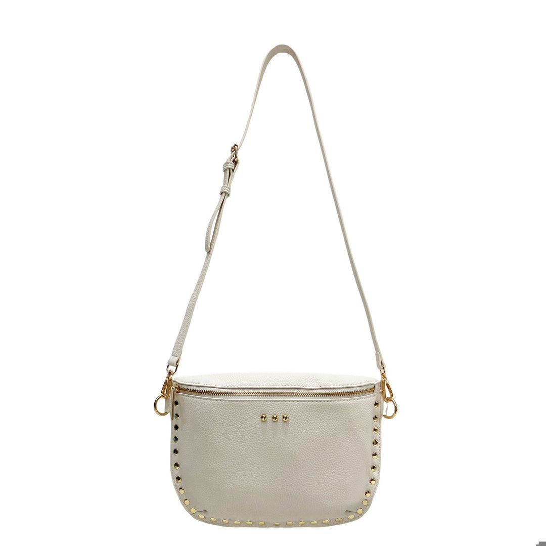 Cream Pebble Sabrina Studded Bum Bag
